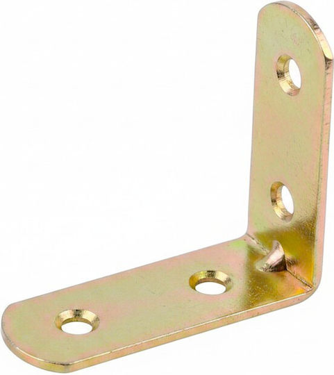 Metal Shelf Bracket in Gold Colour 30x18mm 24pcs 206043