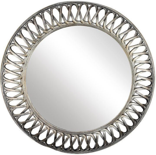 Fylliana Wandspiegel mit Gray Kunststoff Rahmenmaterial Durchmesser 76cm