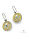 Silver Gold Plated Earrings with Stones