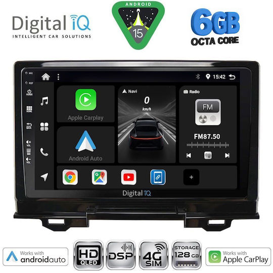 Digital IQ Car Audio System for Honda HR-V (Bluetooth/USB/WiFi/GPS/Apple CarPlay/Android Auto) with 9" Touch Screen