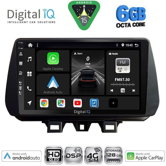 Digital IQ Ηχοσύστημα Αυτοκινήτου για Hyundai Tucson 2019-2023 (Bluetooth/USB/WiFi/GPS/Apple-Carplay/Android-Auto) με Οθόνη Αφής 9"