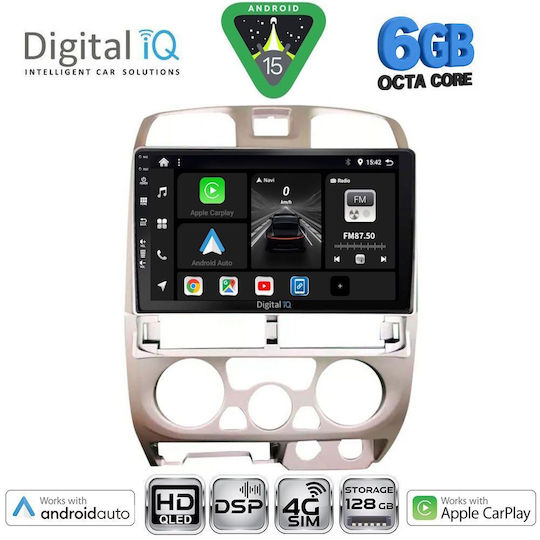 Digital IQ Car Audio System Isuzu D-Max 2002-2008 Bluetooth USB WiFi GPS Apple CarPlay Android Auto with 9" Touch Screen