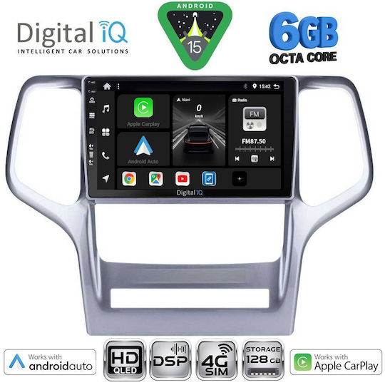 Digital IQ Ηχοσύστημα Αυτοκινήτου για Jeep Grand Cherokee 2011-2014 (Bluetooth/USB/WiFi/GPS/Apple-Carplay/Android-Auto) με Οθόνη Αφής 9"