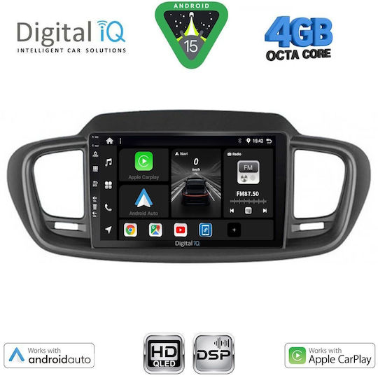 Digital IQ Ηχοσύστημα Αυτοκινήτου για Kia Sorento 2014-2020 (Bluetooth/USB/WiFi/GPS/Apple-Carplay/Android-Auto) με Οθόνη Αφής 10"
