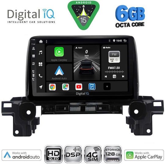 Digital IQ Ηχοσύστημα Αυτοκινήτου για Mazda CX-5 (Bluetooth/USB/WiFi/GPS/Apple-Carplay/Android-Auto) με Οθόνη Αφής 9"