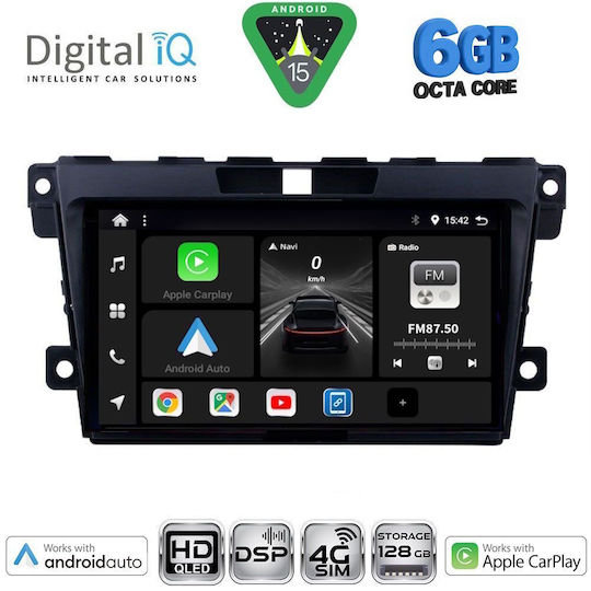 Digital IQ Car Audio System for Mazda CX-7 2006-2012 Bluetooth USB WiFi GPS Apple CarPlay Android Auto with 9" Touch Screen