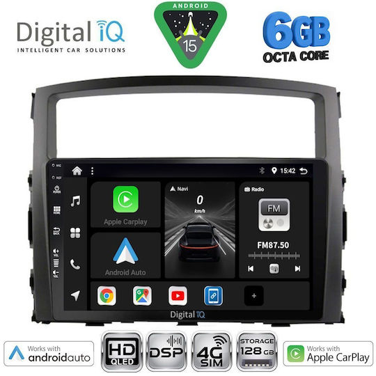 Digital IQ Ηχοσύστημα Αυτοκινήτου για Mitsubishi Pajero 2006-2013 (Bluetooth/USB/WiFi/GPS/Apple-Carplay/Android-Auto) με Οθόνη Αφής 9"