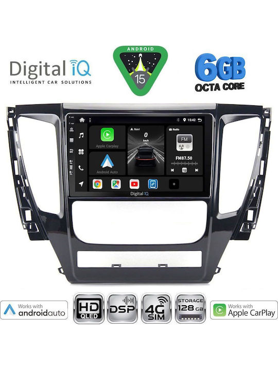 Digital IQ Car Audio System for Mitsubishi Pajero 2013-2020 Bluetooth USB WiFi GPS Apple CarPlay Android Auto with 9" Touch Screen