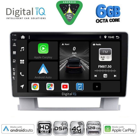 Digital IQ Car Audio System for Opel Astra 2010-2016 Bluetooth USB WiFi GPS Apple CarPlay Android Auto with 9" Touch Screen