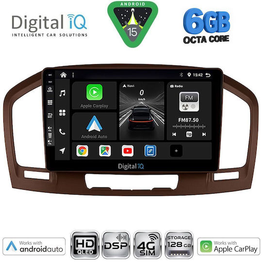 Digital IQ Car Audio System for Opel Insignia 2008-2013 Bluetooth USB WiFi GPS Apple CarPlay Android Auto with 9" Touch Screen