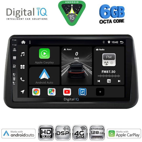 Digital IQ Car Audio System for Opel Meriva 2010-2017 (Bluetooth/USB/WiFi/GPS/Apple CarPlay/Android Auto) with 9" Touch Screen