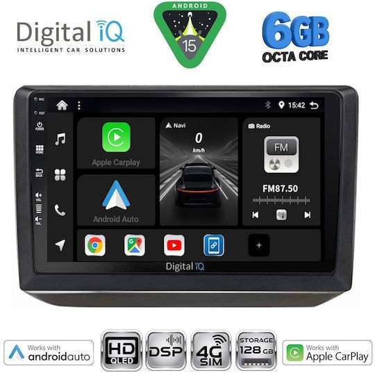Digital IQ Car Audio System for Skoda Fabia 2008-2014 Bluetooth USB WiFi GPS Apple CarPlay Android Auto with 10" Touch Screen