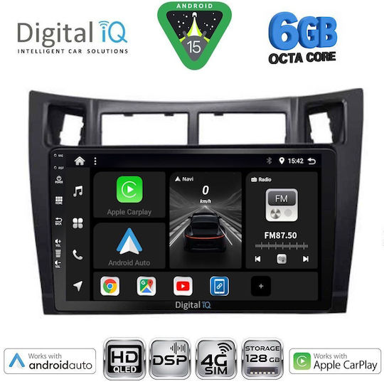 Digital IQ Ηχοσύστημα Αυτοκινήτου για Toyota Yaris 2006-2011 (Bluetooth/USB/WiFi/GPS/Apple-Carplay/Android-Auto) με Οθόνη Αφής 9"