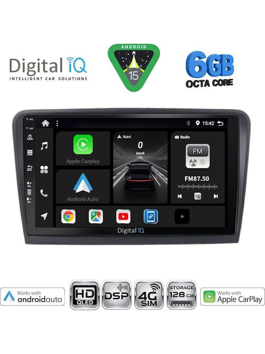 Digital IQ Car Audio System for Skoda Rapid 2012-2023 (Bluetooth/USB/WiFi/GPS/Apple CarPlay/Android Auto) with 9" Touch Screen