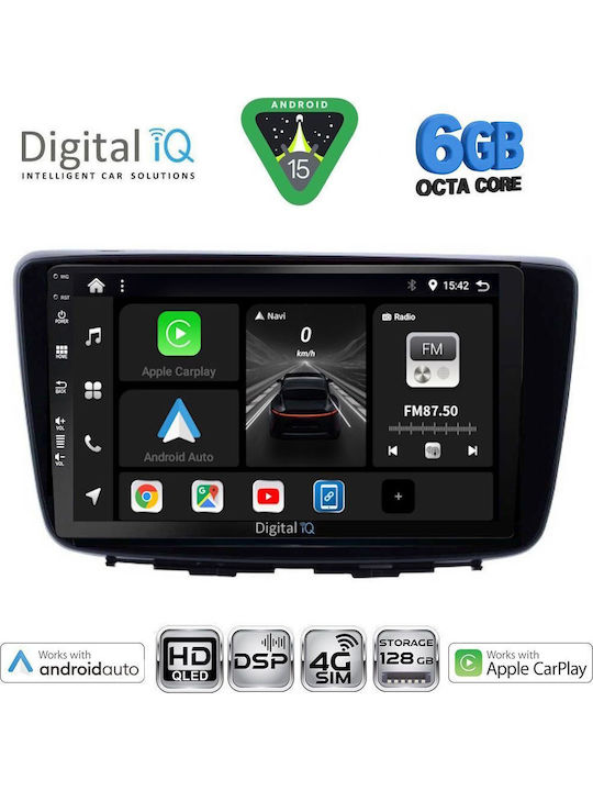 Digital IQ Car Audio System for Suzuki Baleno 2016-2022 Bluetooth USB WiFi GPS Apple CarPlay Android Auto with 9" Touch Screen