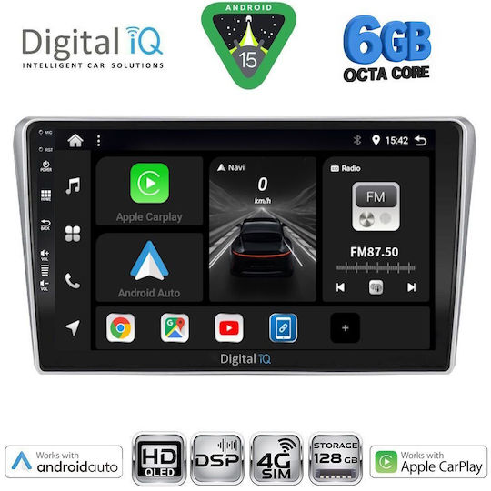 Digital IQ Ηχοσύστημα Αυτοκινήτου για Toyota Avensis 2003-2009 (Bluetooth/USB/WiFi/GPS/Apple-Carplay/Android-Auto) με Οθόνη Αφής 9"