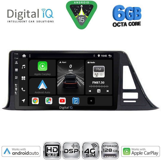 Digital IQ Ηχοσύστημα Αυτοκινήτου για Toyota C-HR 2017-2023 (Bluetooth/USB/WiFi/GPS/Apple-Carplay/Android-Auto) με Οθόνη Αφής 9"