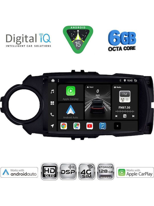 Digital IQ Car Audio System for Toyota Yaris 2015-2020 (Bluetooth/USB/WiFi/GPS/Apple CarPlay/Android Auto) with 9" Touch Screen