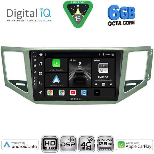 Digital IQ Ηχοσύστημα Αυτοκινήτου για Mercedes-Benz SL Volkswagen Golf Sportsvan 2014-2021 (Bluetooth/USB/WiFi/GPS/Apple-Carplay/Android-Auto) με Οθόνη Αφής 10"