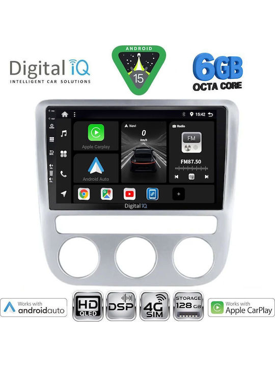Digital IQ Car Audio System for Volkswagen Eos / Scirocco 2006 with Clima (Bluetooth/USB/WiFi/GPS/Apple CarPlay/Android Auto) with 9" Touch Screen