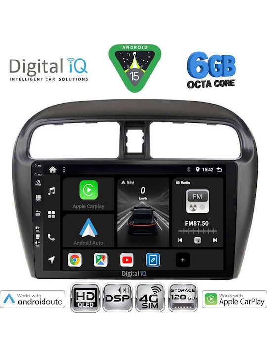 Digital IQ Car Audio System for Mitsubishi Space Star 2013-2020 Bluetooth USB WiFi GPS Apple CarPlay Android Auto with 9" Touch Screen