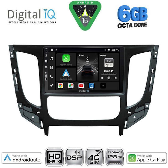 Digital IQ Ηχοσύστημα Αυτοκινήτου για Mitsubishi L200 2015-2019 με Clima (Bluetooth/USB/WiFi/GPS/Apple-Carplay/Android-Auto) με Οθόνη Αφής 9"