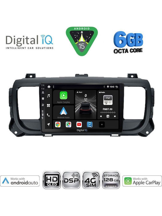 Digital IQ Car Audio System for Toyota Proace Bluetooth USB WiFi GPS Apple CarPlay Android Auto with 9" Touch Screen