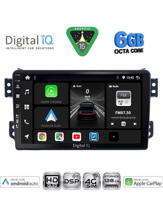 Digital IQ Car Audio System for Opel Agila Suzuki Splash 2008-2018 Bluetooth USB WiFi GPS Apple CarPlay Android Auto with 9" Touch Screen