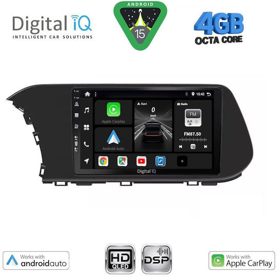 Digital IQ Ηχοσύστημα Αυτοκινήτου για Hyundai i20 / Bayon (Bluetooth/USB/WiFi/GPS/Apple-Carplay/Android-Auto) με Οθόνη Αφής 10"
