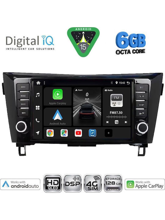Digital IQ Car Audio System for Nissan Qashqai / X-Trail 2014-2021 Bluetooth USB WiFi GPS Apple CarPlay Android Auto with 9" Touch Screen