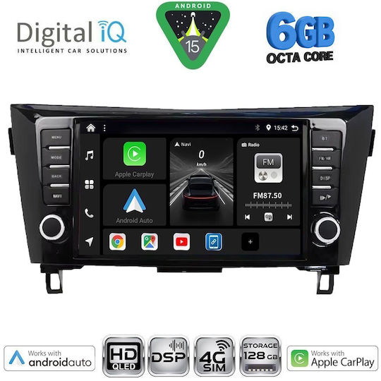 Digital IQ Ηχοσύστημα Αυτοκινήτου για Nissan Qashqai / X-Trail 2014-2021 (Bluetooth/USB/WiFi/GPS/Apple-Carplay/Android-Auto) με Οθόνη Αφής 9"