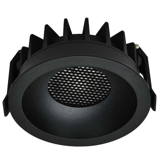 Optonica Led Cob 10W CCT Runde Schwarze Wandmontierte Außenbeleuchtung Optonica Led Cob 10W CCT Runde Schwarze Wandmontierte Außenbeleuchtung