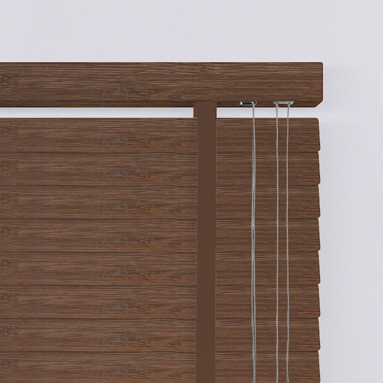 BetterHome 805608 Wooden Shading Blind in Brown Colour W100xH80cm