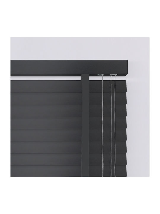 BetterHome 805221 Wooden Shading Blind In Black Colour W160xH80cm