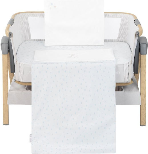 Kikka Boo Set pentru pătuț Little Fox albastru 5 buc