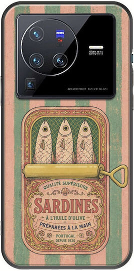 Handyhülle Salt & Stripe Collection Tin Vivo X80 Pro Schwarze Tpu Schwarz Silikon