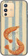 Handyhülle Salt & Stripe Collection Tide Vivo V23 5G Schwarze TPU Schwarze Silikon