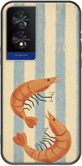 Handyhülle Salt & Stripe Collection Tide Tcl 40 Nxtpaper 4G Schwarz TPU Schwarze Silikon