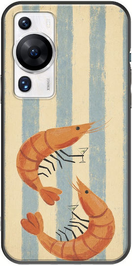 Salt & Stripe Collection Tide Huawei P60 Black TPU Silicone Mobile Phone Case