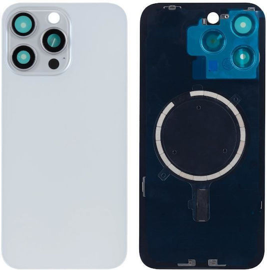Akkuabdeckung Weiß für iPhone 15 Pro Max