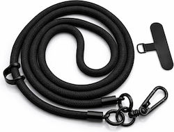 Crossbody Strap Mobile Phones 10mm Cord Spacer Lanyard Multipurpose Black