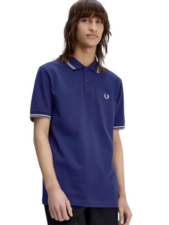 Fred Perry Twin Tipped Polo Μπλούζα Μπλε