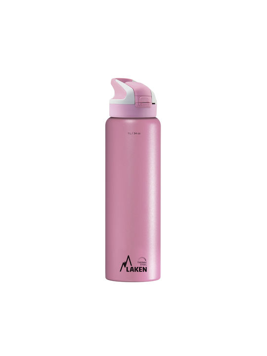 Laken Stainless Steel Water Bottle 1000ml Pink