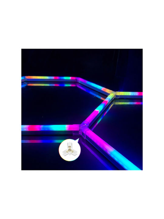 Lightplanet Lămpi Decorative Pentru Masă LED RGB Hexagon 8 Bucăți