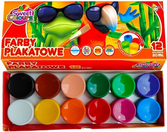 BTS Tempera Colour Paints 12 Colors 20ml 12 Pieces