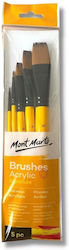 Set of Acrylic Painting Brushes Mont Marte Gallery Series 5 Pieces Set of Acrylic Painting Brushes Mont Marte Gallery Series 5 Pieces