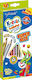 Triangular School Crayons Super Size 12 Colors + Sharpener Animals School Kids Bambino
