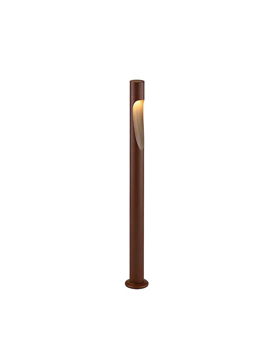 VK Lighting LED Outdoor Small Post Light 6W with Warm White Light IP65 Brown