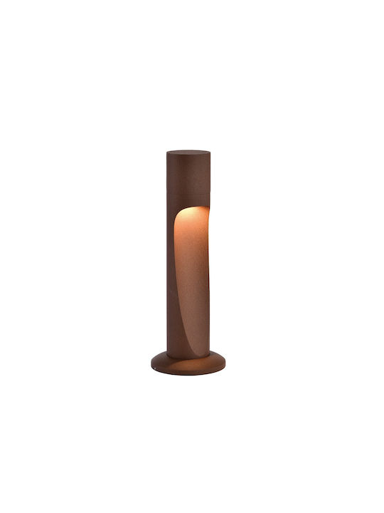 VK Lighting Outdoor LED Small Post Light 6W with Warm White Light IP65 Brown