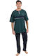Billy Summer Men's Pyjamas Green 3082Set-Kyparissi